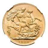 George V 1924M Gold Sovereign NGC MS64 (Choice Uncirculated)