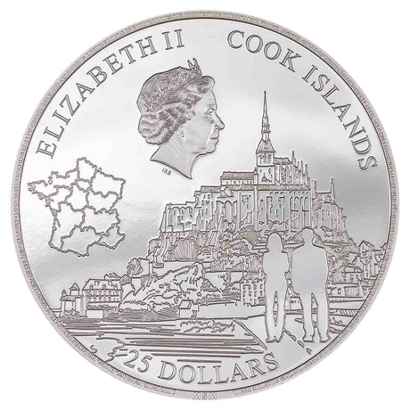Mont Saint Michel 2023 $25 Colour 5oz Silver Proof Coin