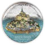 Mont Saint Michel 2023 $25 Colour 5oz Silver Proof Coin