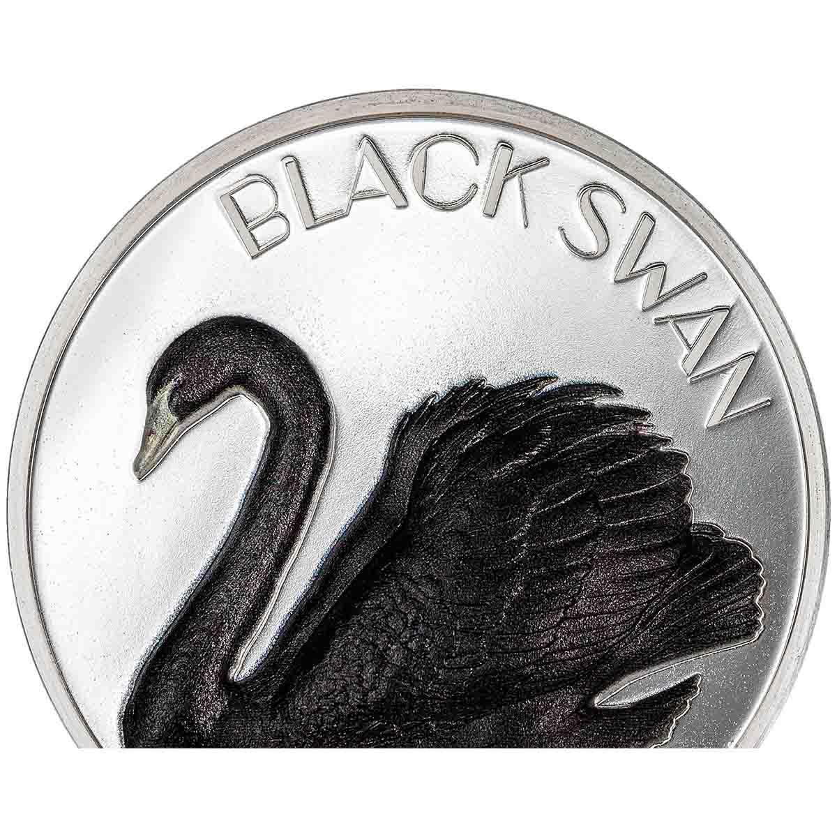 Black Swan 2023 $10 2oz Silver Black Proof Coin