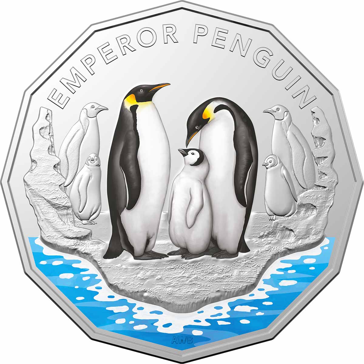 Australian Antarctic Territory - Emperor Penguin 2023 50c Coloured Uncirculated Coin