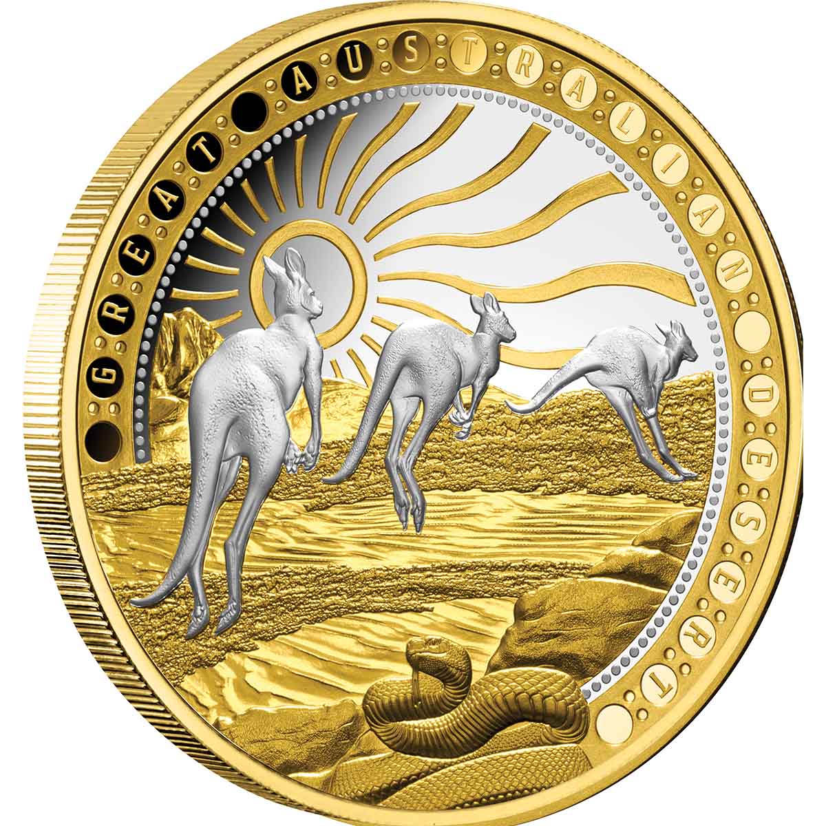 Great Australian Desert 2023 $100 Platinum Plating 1oz Gold Proof Coin