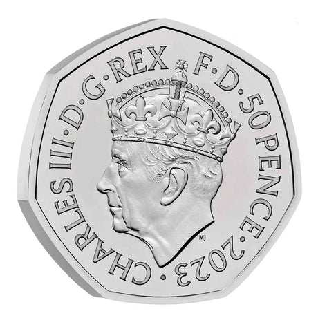 Great Britain 2023 50p Charles III Coronation Brilliant Uncirculated Coin