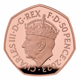 King Charles III 2023 50p Coronation Gold Proof Coin