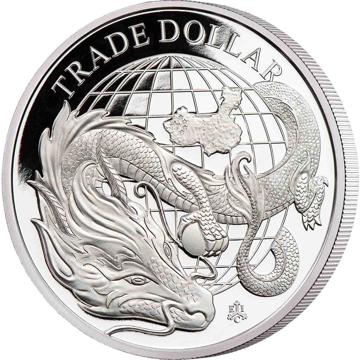 2021 £1 Modern Chinese Trade Dollar 1oz Silver Proof Coin