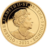 2022 £5 Modern British Trade Dollar 1oz Gold Proof Coin
