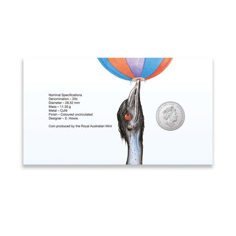 Edward the Emu 35th Anniversary 2023 20c Stamp & Coin Cover