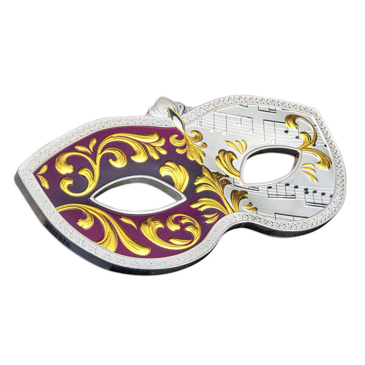 Venetian Mask 2023 $10 5oz Silver Prooflike Coin