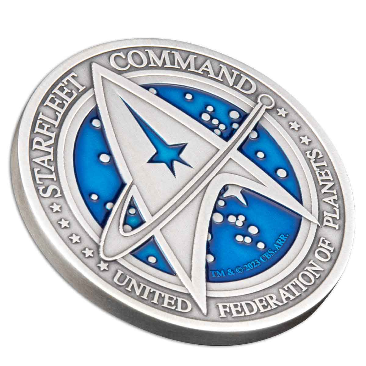 Star Trek Starfleet Command 2023 $5 1oz Silver Antique Coin