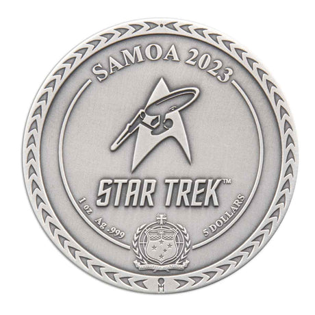 Star Trek Starfleet Command 2023 $5 1oz Silver Antique Coin