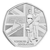 75 Years of the Windrush Generation 2023 UK 50p Brilliant Uncirculated Coin