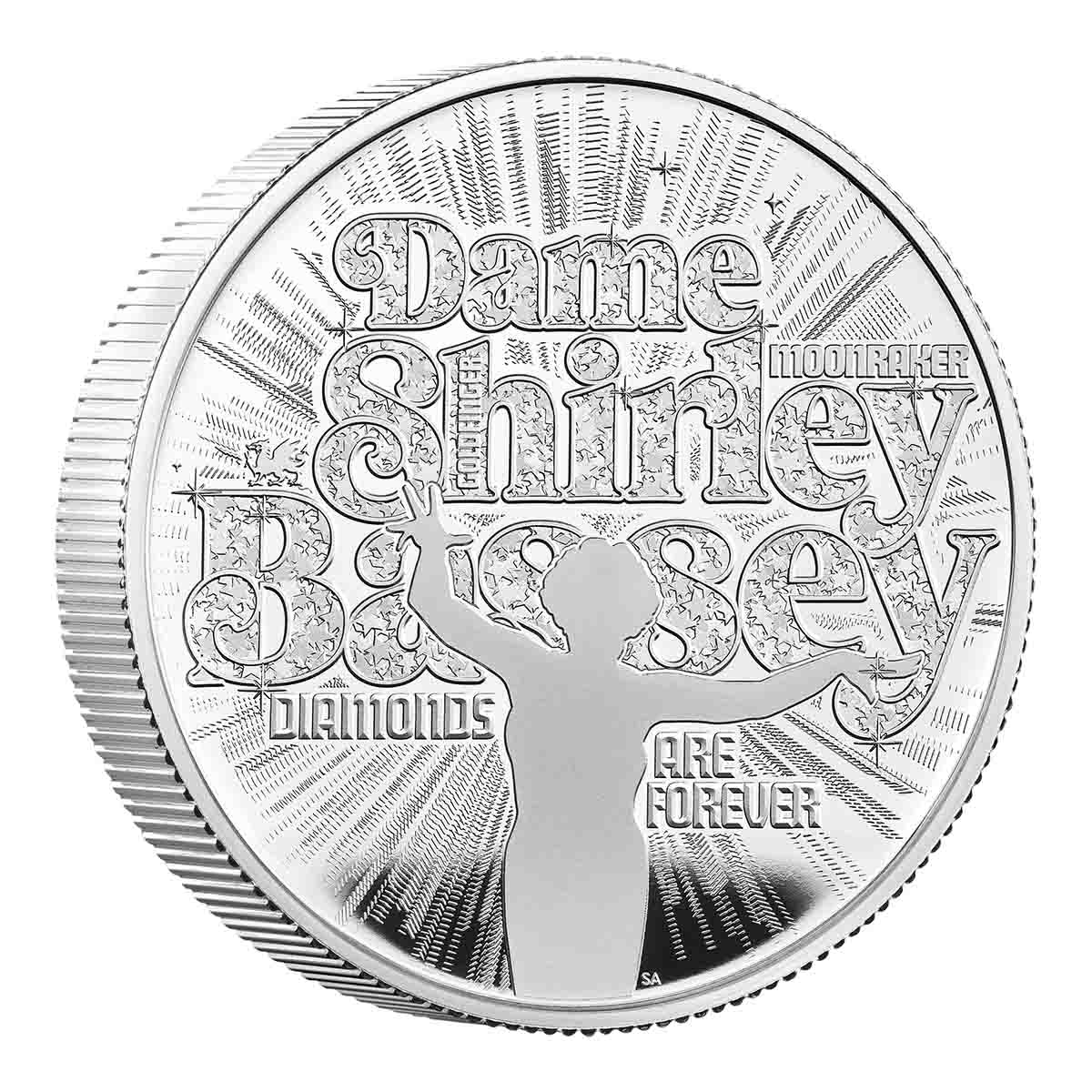Dame Shirley Bassey 2023 UK £5 2oz Silver Proof Coin