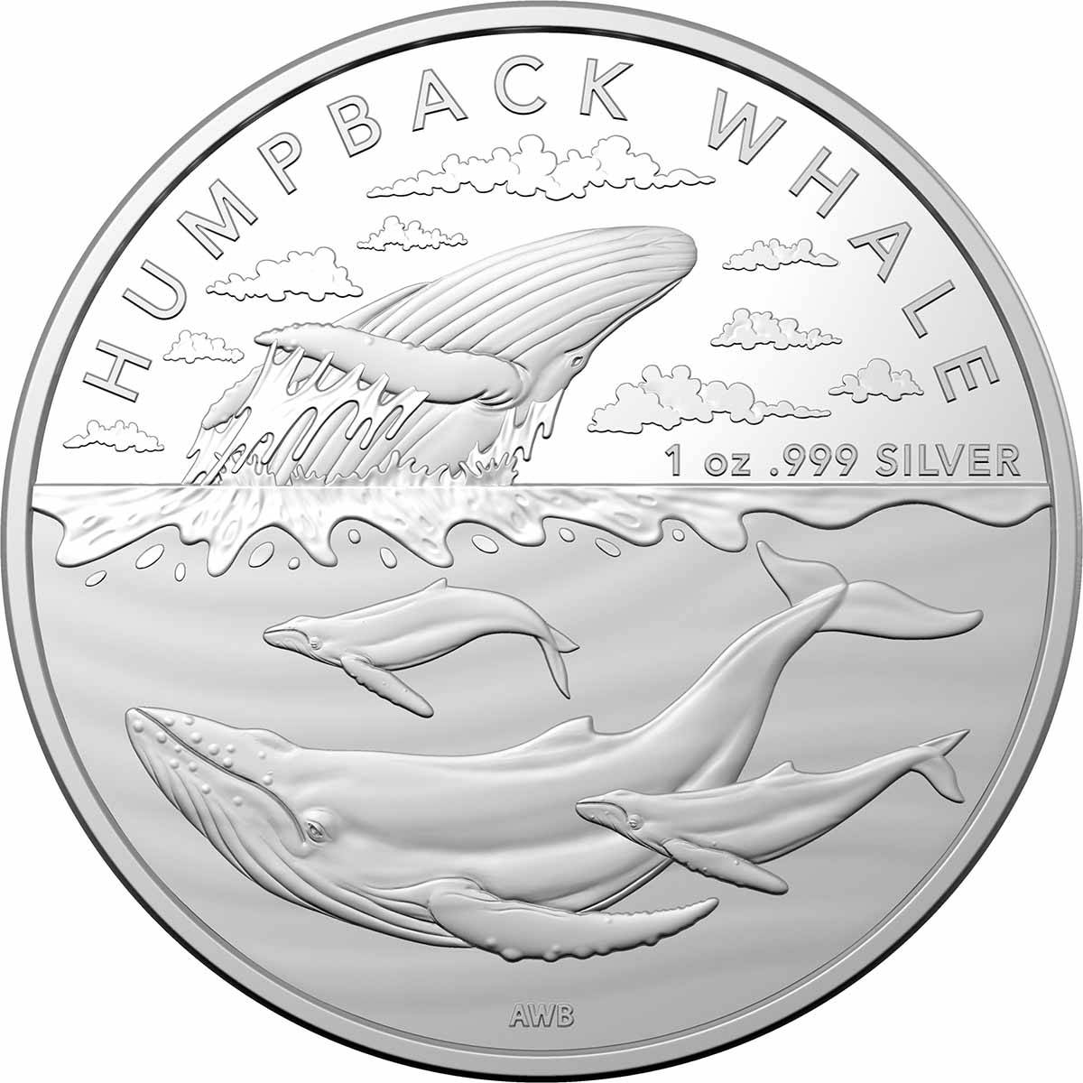 AAT Humpback Whale 2023 $1 Silver Brilliant Uncirculated Coin