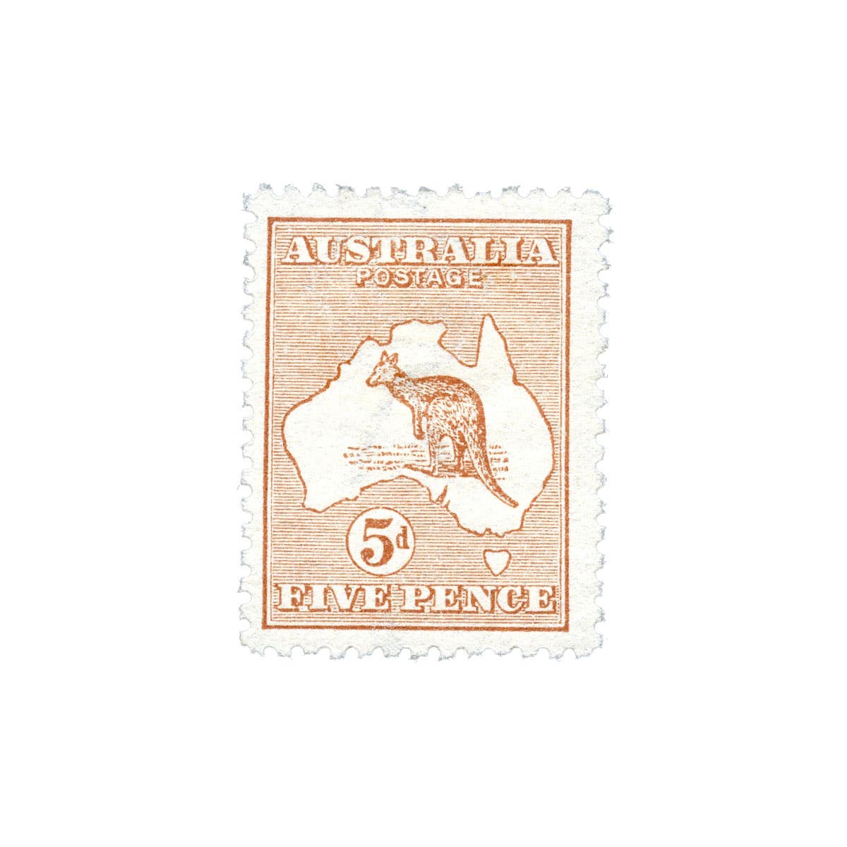 1913 5d Brown Kangaroo MLH