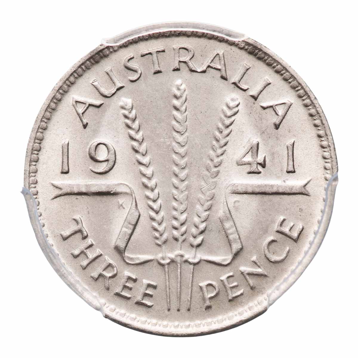 1941 Threepence PCGS MS64 (Gem Uncirculated)