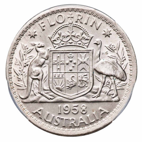 1958 Florin PCGS MS64 (Choice Uncirculated)