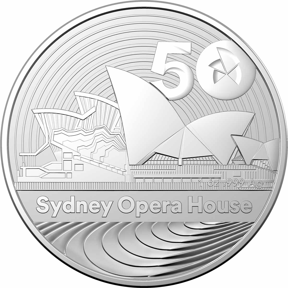 Sydney Opera House 50th Anniversary 2023 $1 1oz Silver Brilliant Uncirculated Coin