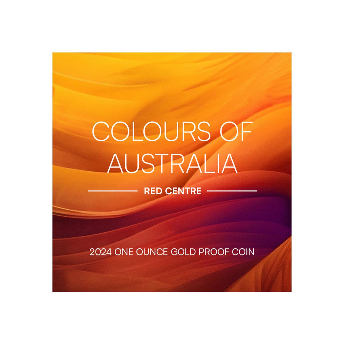 Colours of Australia 2024 $100 Red Centre 1oz Gold Proof Coin