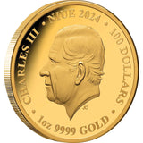 Colours of Australia 2024 $100 Red Centre 1oz Gold Proof Coin