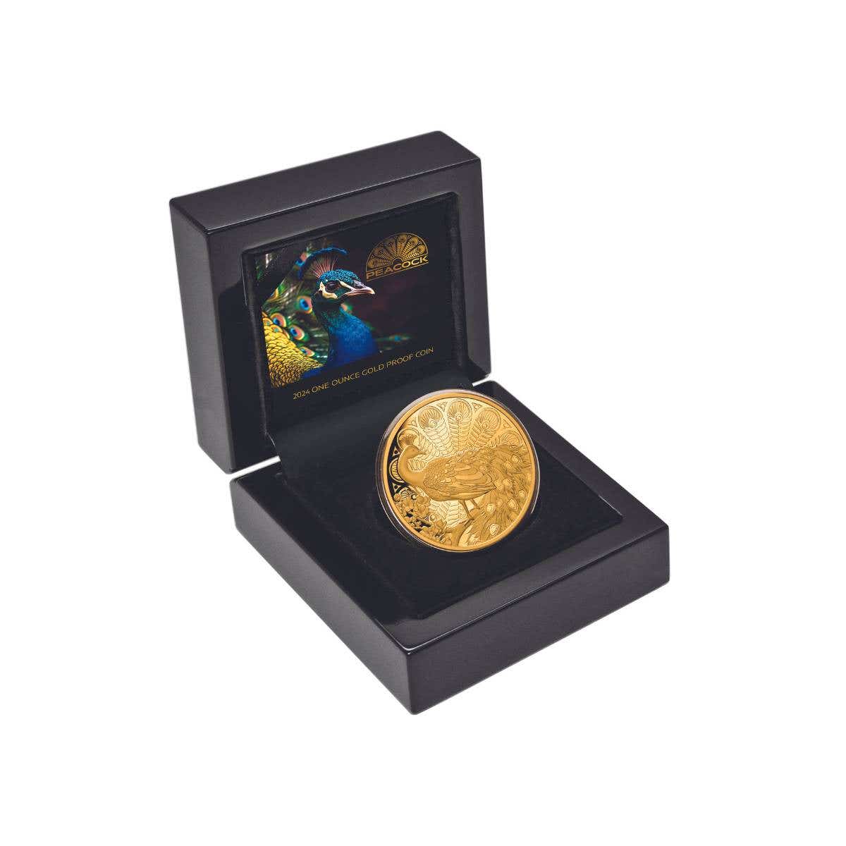Peacock 2024 $100 1oz Gold Proof Coin