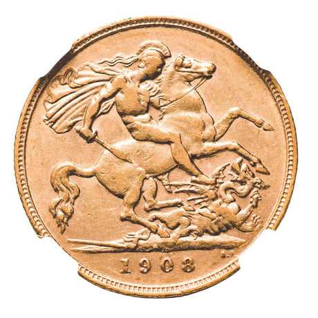 Edward VII 1908P Gold Half Sovereign NGC XF45