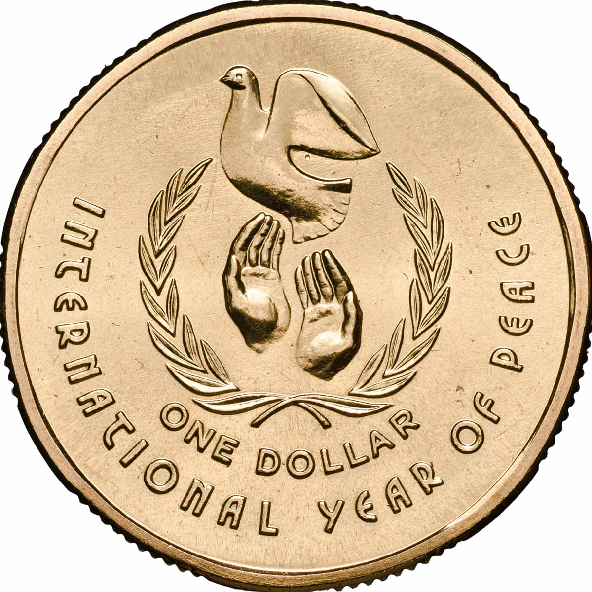 Australia International Year of Peace 1986 $1 Aluminium-Bronze Uncirculated 20-Coin RAM Mint Roll