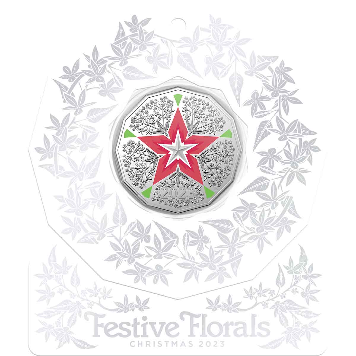 Christmas 2023 50c Colour  Cu-Ni Uncirculated Coin