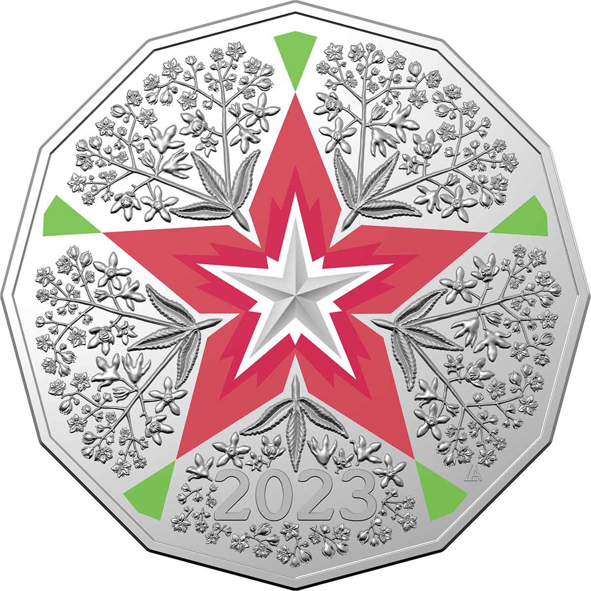 Christmas 2023 50c Colour  Cu-Ni Uncirculated Coin