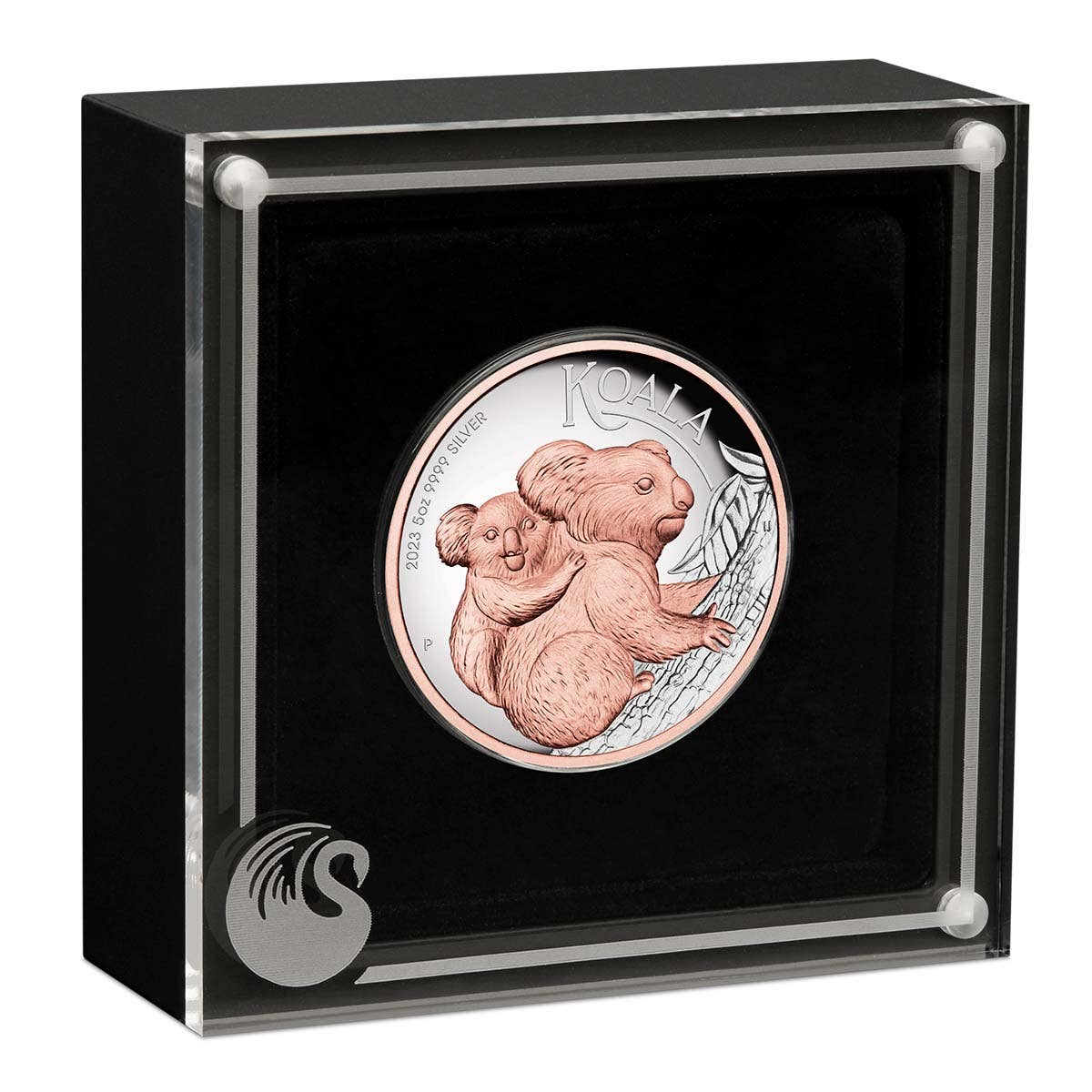 Australian Koala 2023 $8 Rose Gold-plated 5oz Silver Coin