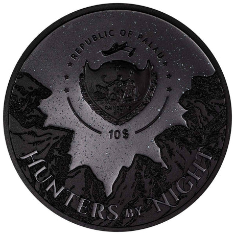 Hunters by Night 2023 $10 Caiman 2oz Black Proof Coin