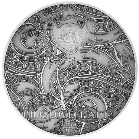 H.P. Lovecraft - Azathoth 2023 $20 3oz Silver Antique Coin