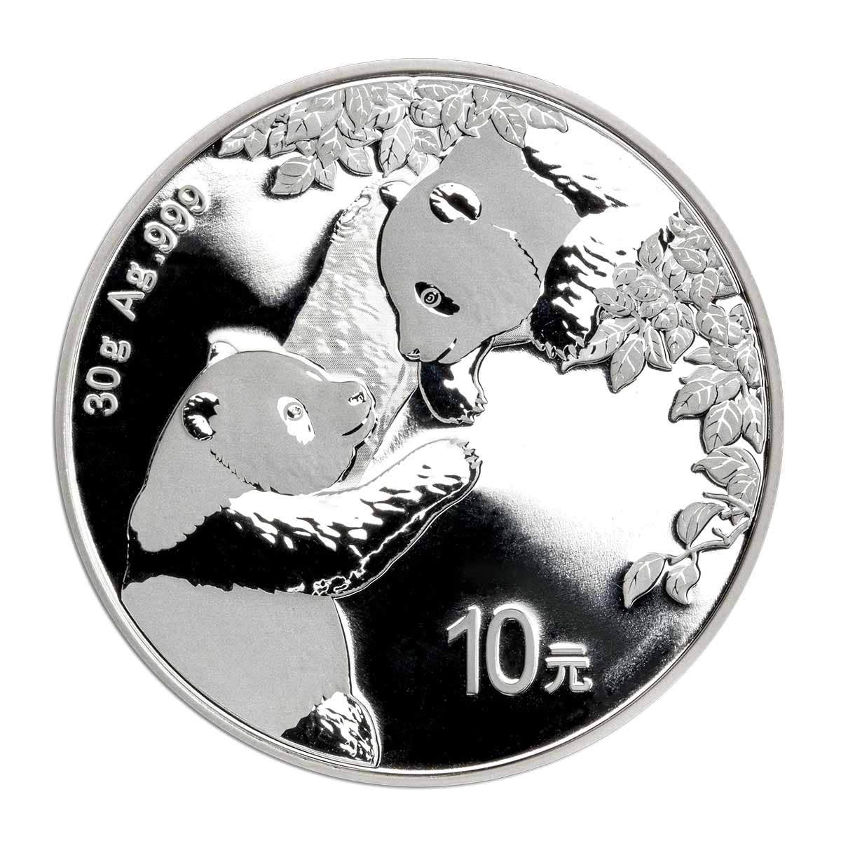 Panda 2023 10Y 2oz Silver Bar & 30g Silver Coin Set