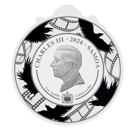 Alfred Hitchcock 2024 $5 3oz Silver Proof Coin