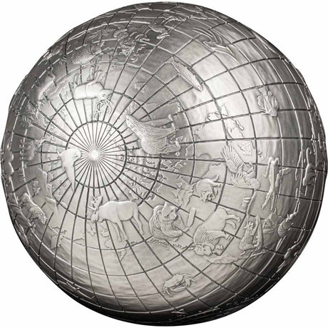 Animals of the World 2023 $25 1kg Silver Antique Sphere Coin