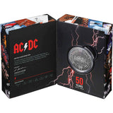 AC/DC 2023 50c 50th Anniversary Silver Antique Coin