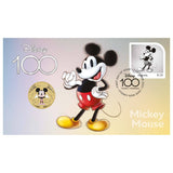 Disney 100th Anniversary 2023 $1 Mickey Mouse Stamp & Coin Cover