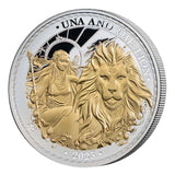 Una & The Lion 2023 £1 Gold-plated 1oz Silver Proof Coin