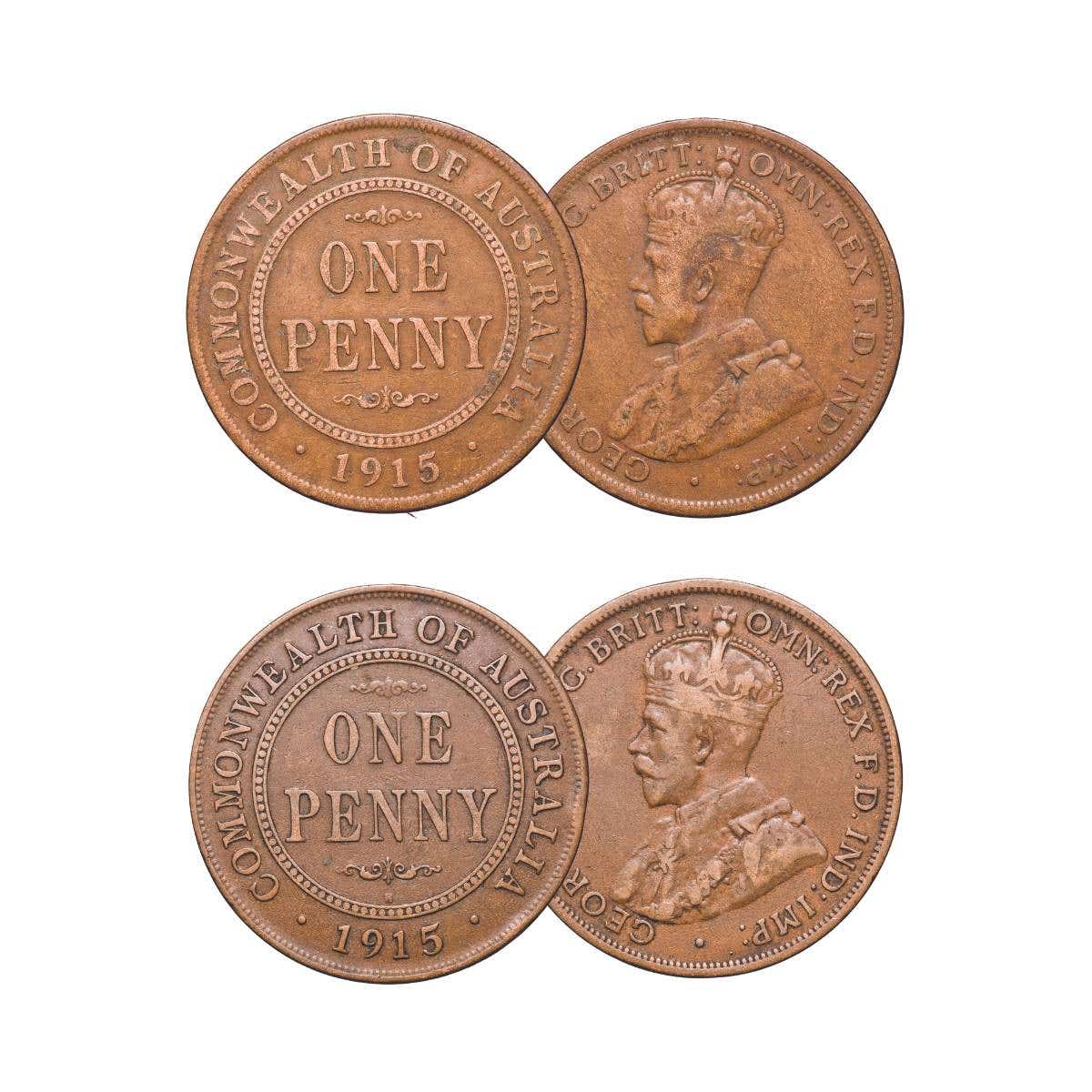 1915 & 1915H Penny Pair Good-Very Good