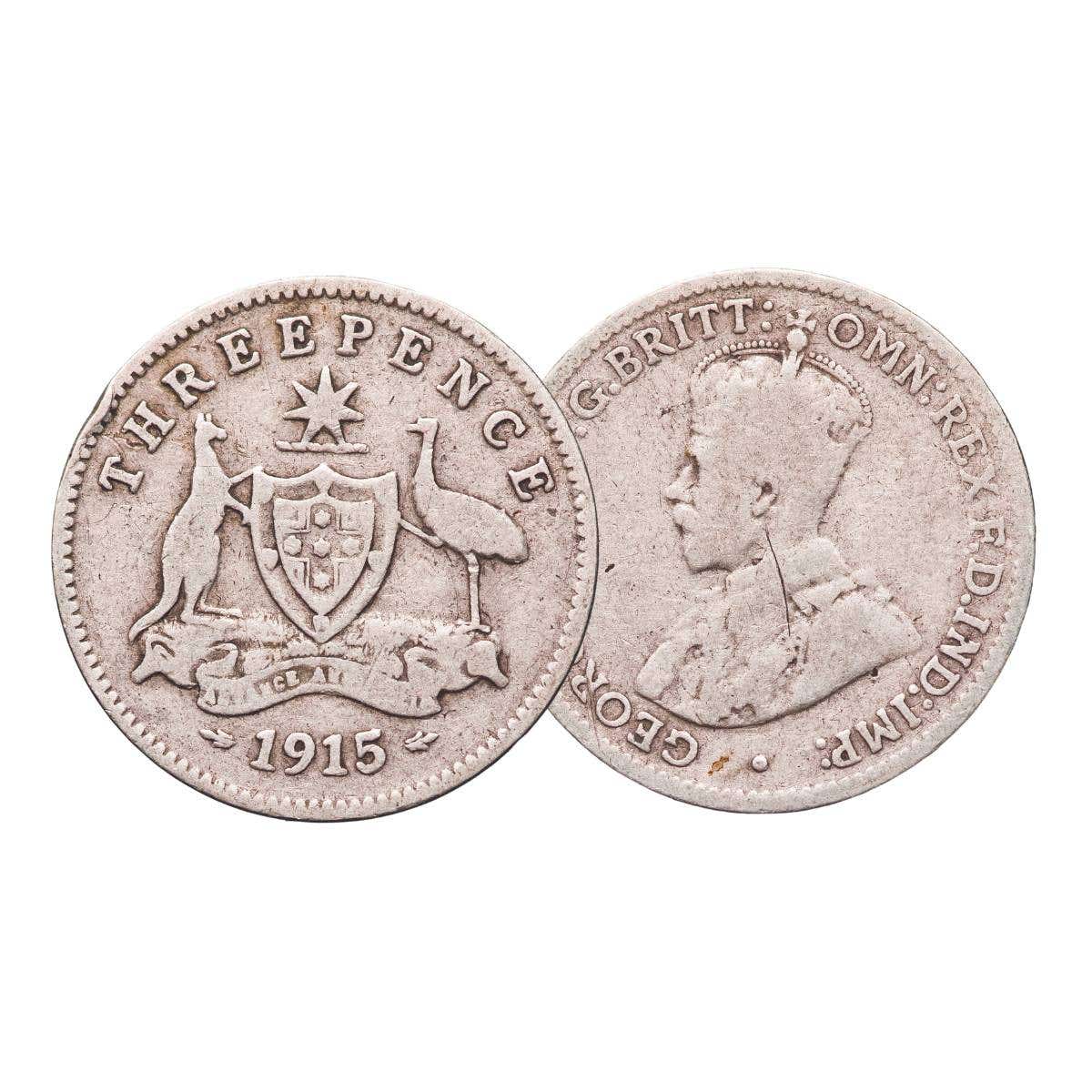 1915 Threepence Good-Very Good – Downies Collectables