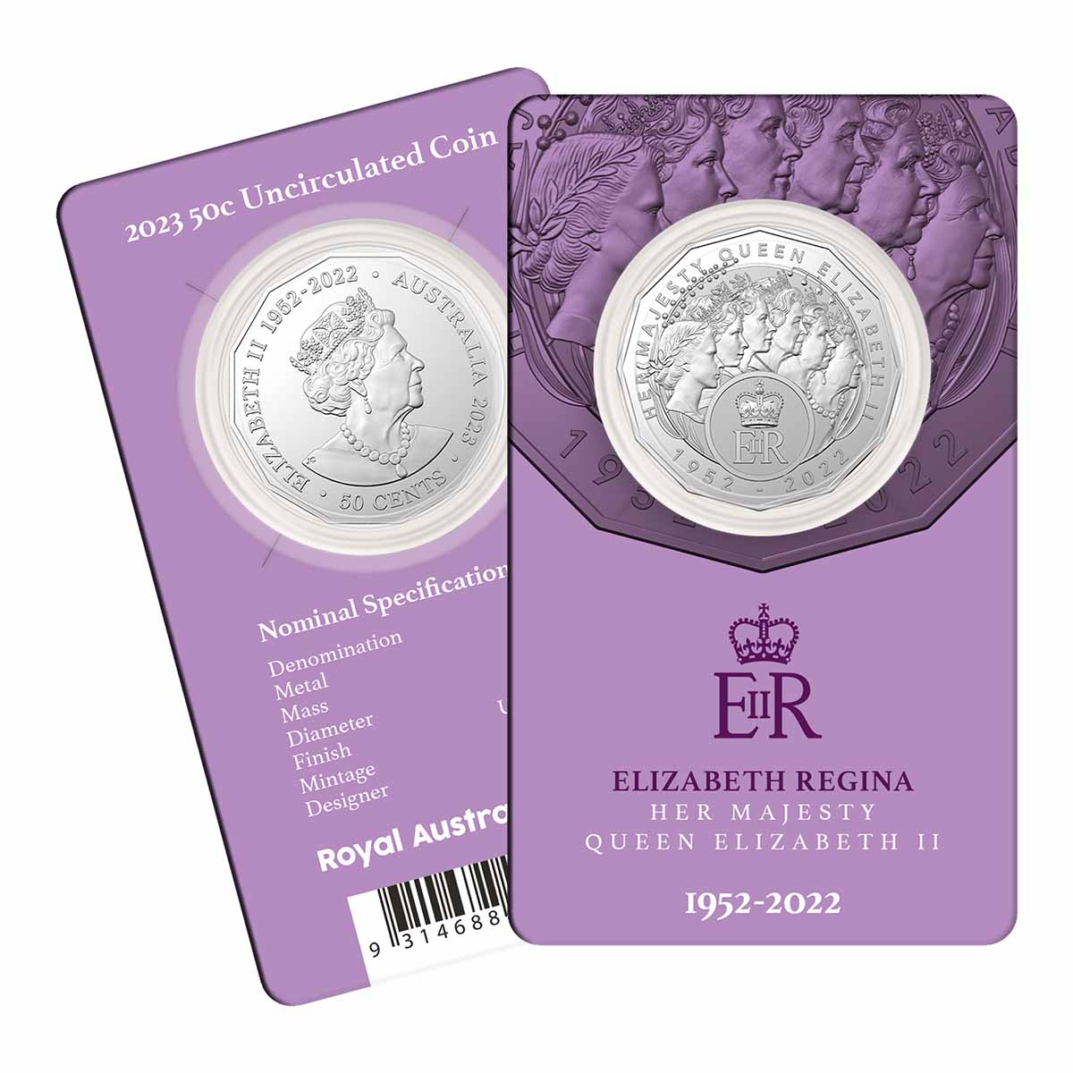 Queen Elizabeth II 2023 50c Commemoration Cupro-Nickel Uncirculated Coin
