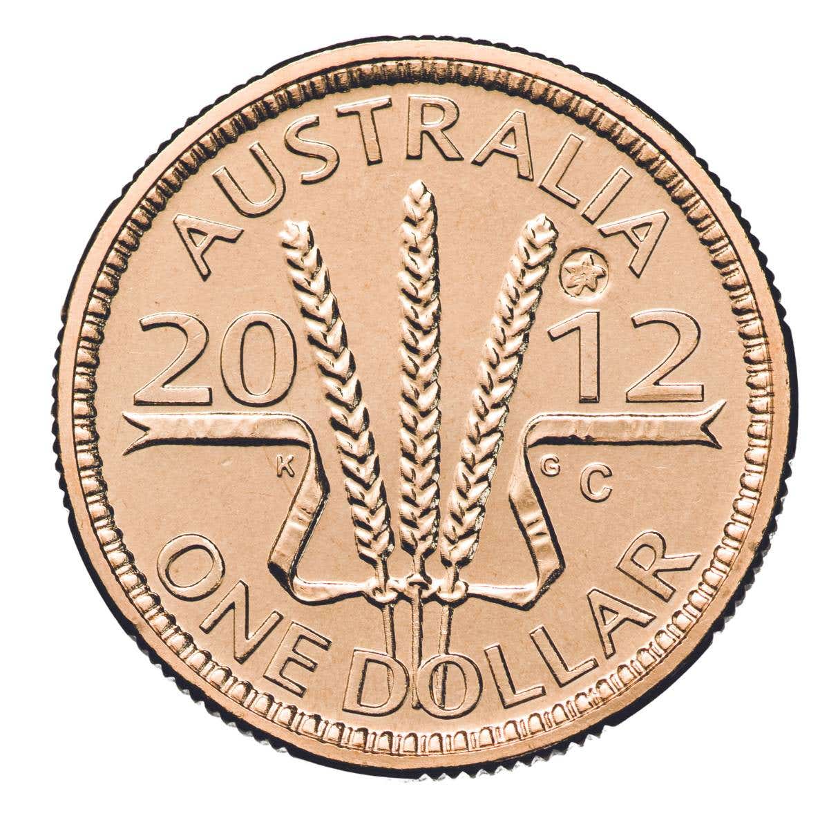2012 $1 Wheat Sheaf Bluebell Counterstamp Al-Br Uncirculated Coin