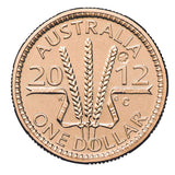 2012 $1 Wheat Sheaf Bluebell Counterstamp Al-Br Uncirculated Coin