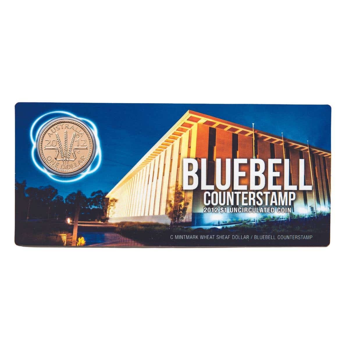 2012 $1 Wheat Sheaf Bluebell Counterstamp Al-Br Uncirculated Coin
