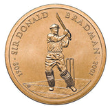 Australia Sir Donald Bradman 2001 $5 Aluminium-Bronze Uncirculated Coin