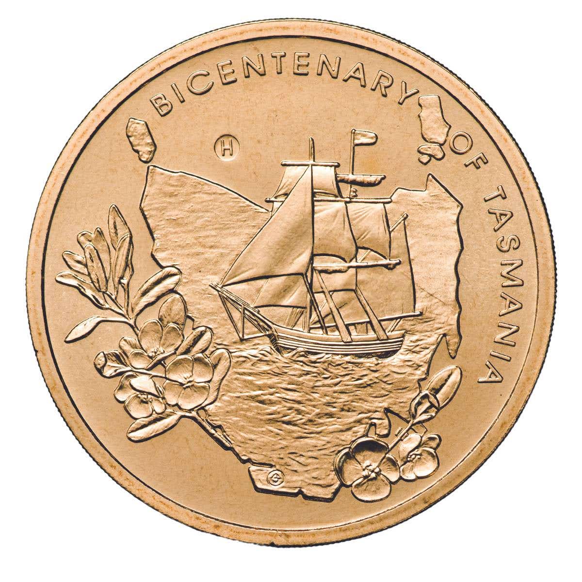 2004 $5 Bicentenary of Tasmania Al-Br Uncirculated Coin