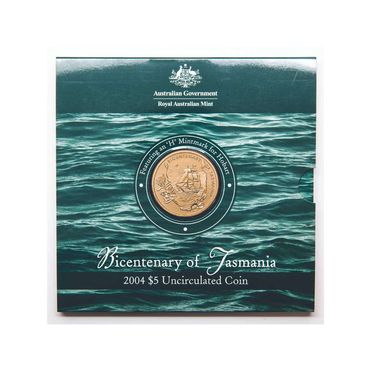 2004 $5 Bicentenary of Tasmania Al-Br Uncirculated Coin