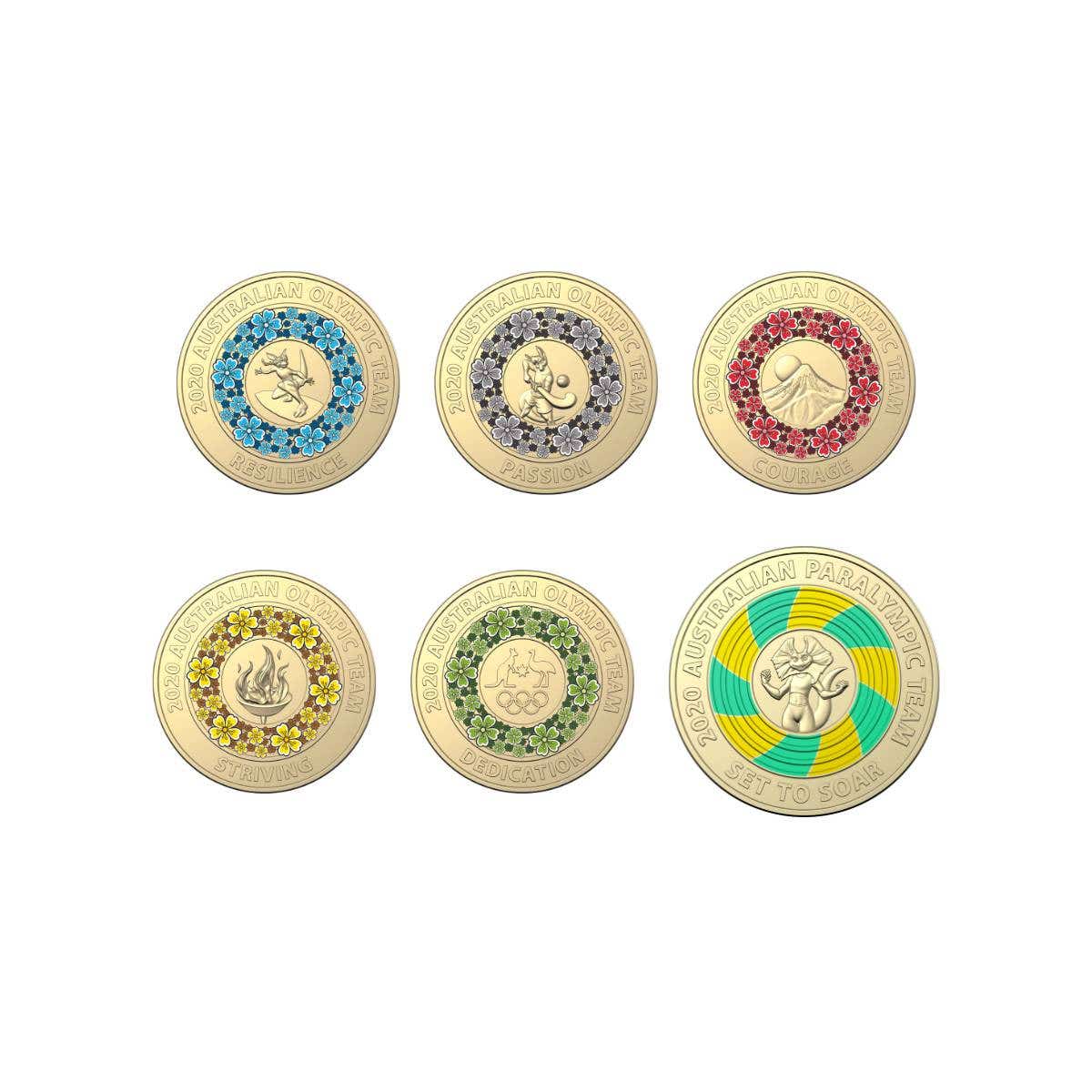 2020 $2 Olympic Games & Paralympic Games 6-Coin Uncirculated Set