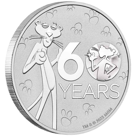 Pink Panther 60th Anniversary 2024 $1 1oz Silver Brilliant Uncirculated Coin