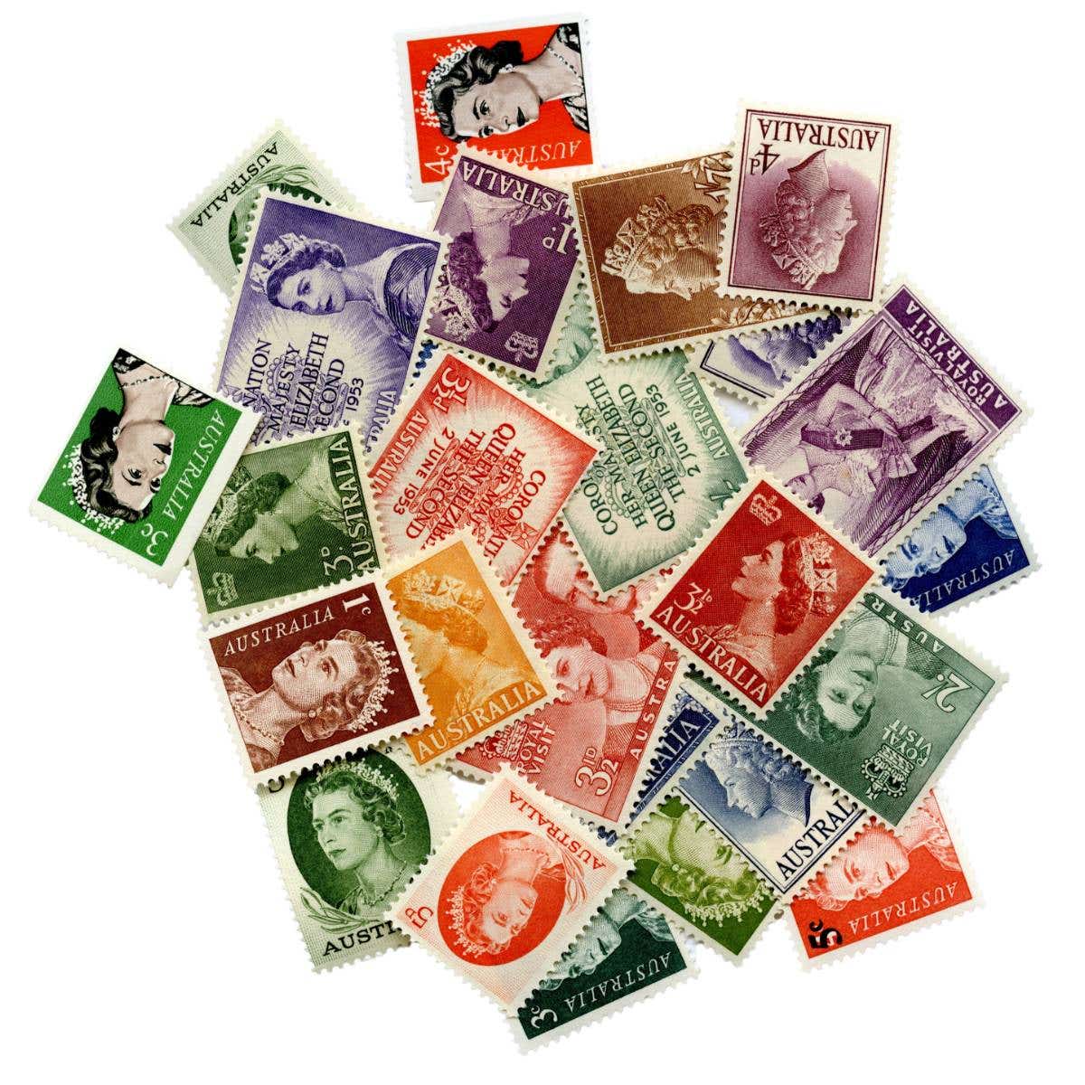 Australia Elizabeth II Portraits 1953-71 37-Stamp Set Mint Unhinged
