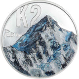K2 Peaks 2024 $10 Ultra High Relief 2oz Silver Proof Coin